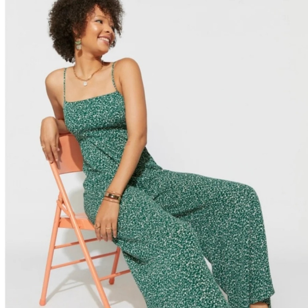 Green Floral Jumpsuit